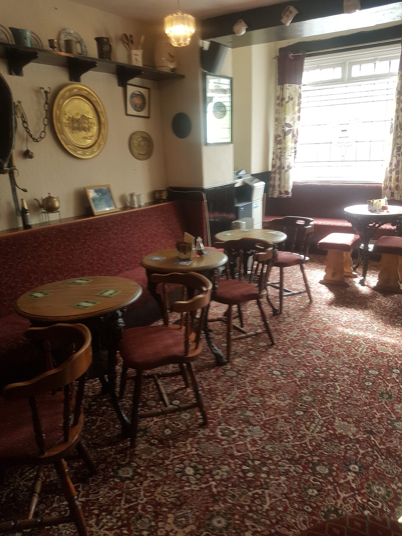 Seating inside The Queen's Head